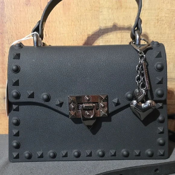 Black Studded Crossbody Bag - Picture 3 of 11